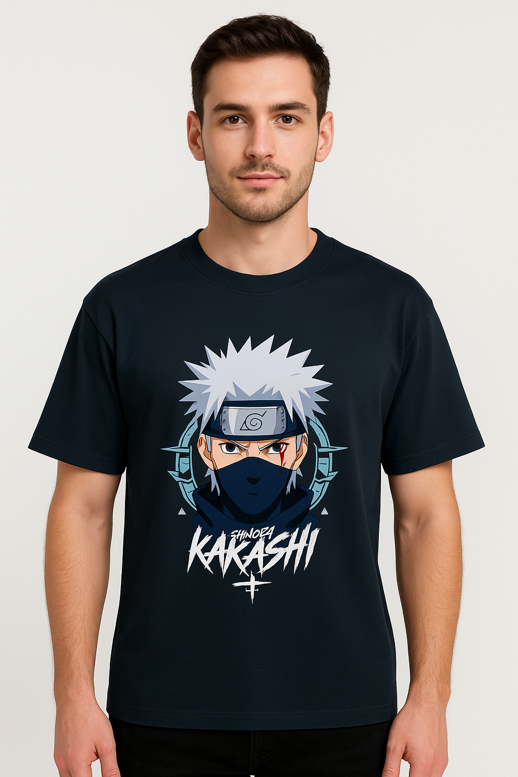 Men DTG Printed Naruto Addition Oversized Classic T-Shirt