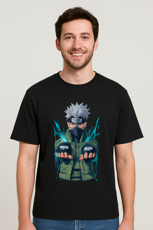 Men DTG Printed Naruto Addition Oversized Classic T-Shirt